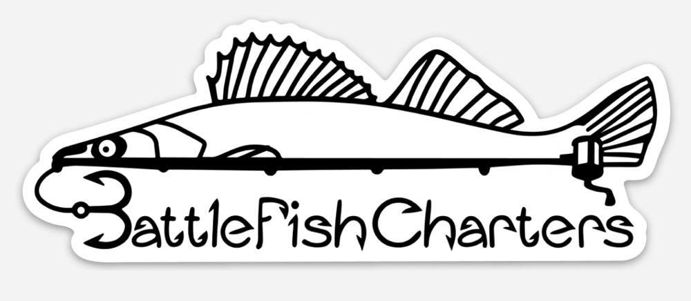 Battle Fish Charters 5” Die Cut Sticker