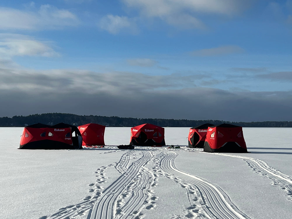 Ice B&B guided glamping & ice fishing trip